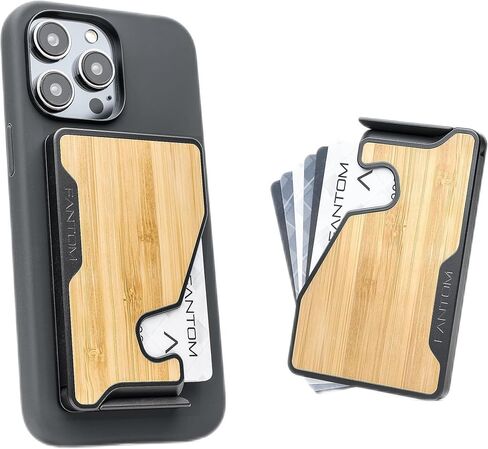 محفظة M MagSafe متوافقة مع ملحقات iPhone 12/13/14/15 Mini/Plus/Pro/Max وMagSafe، حامل بطاقات ألومنيوم RFID، ألياف الكربون، حجم عادي يحمل 7-13 بطاقة in Kuwait