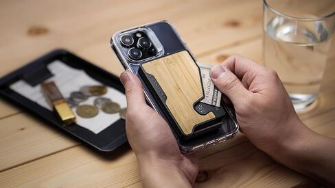 محفظة M MagSafe متوافقة مع ملحقات iPhone 12/13/14/15 Mini/Plus/Pro/Max وMagSafe، حامل بطاقات ألومنيوم RFID، ألياف الكربون، حجم عادي يحمل 7-13 بطاقة in Kuwait