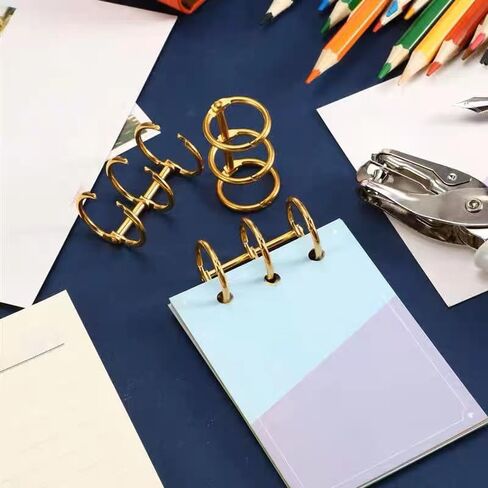 2 Pieces 3 Ring Metal Loose Leaf Binders Book Rings Snap Split Hinged with 20 mm Inner Diameter,Binding Spines Combs for Notebook,DIY Travel Diary, Photo Album,Black in Kuwait