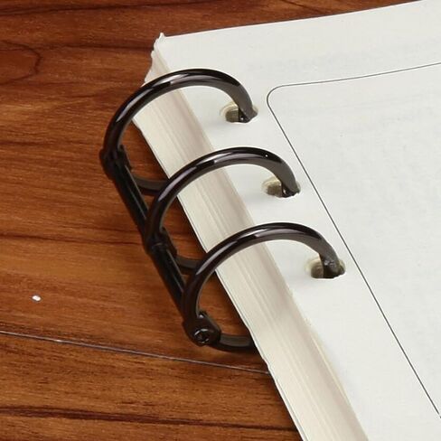 2 Pieces 3 Ring Metal Loose Leaf Binders Book Rings Snap Split Hinged with 20 mm Inner Diameter,Binding Spines Combs for Notebook,DIY Travel Diary, Photo Album,Black in Kuwait