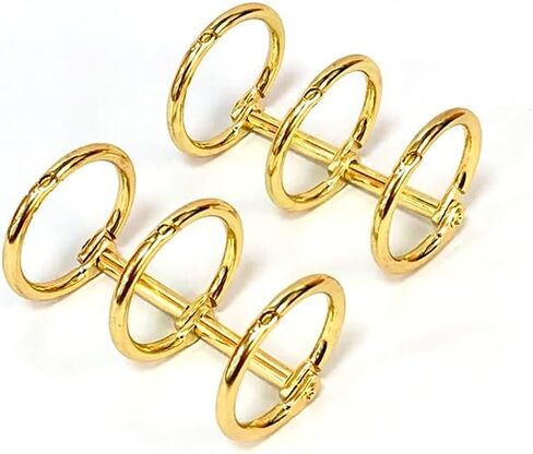 2 Pieces 3 Ring Metal Loose Leaf Binders Book Rings Snap Split Hinged with 20 mm Inner Diameter,Binding Spines Combs for Notebook,DIY Travel Diary, Photo Album,Black in Kuwait