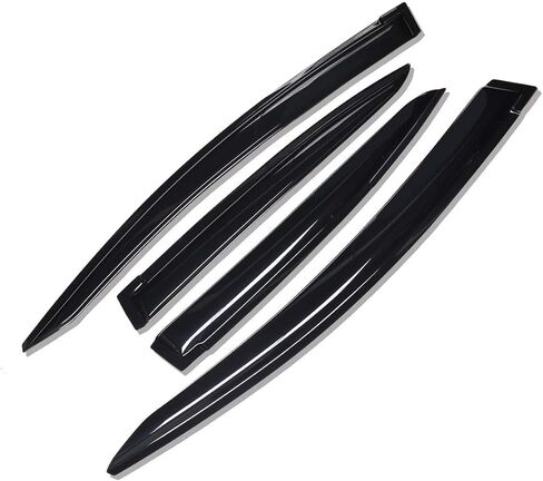 Lightronic WV94462 Outside-Mount Car Window Rain Guards Deflectors & Visors, Dark Smoke, 4-Pieces Set, Fits 2012-2015 Honda Civic (Sedan) in Saudi Arabia
