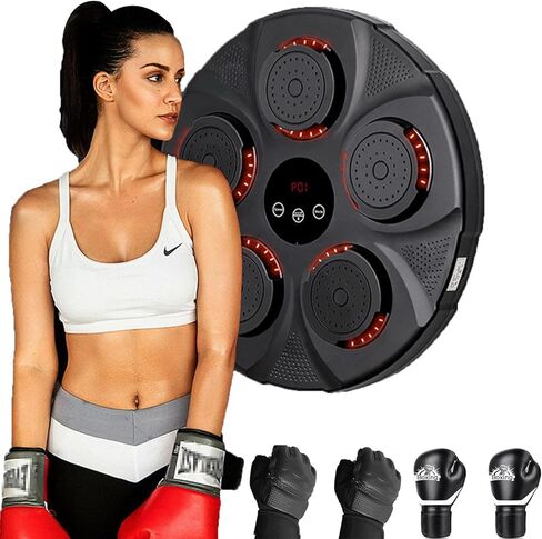 Smart Music Boxing Machine - Home Wall Mount Boxing Training Machine, Agility Training Digital Boxing Wall Target with Boxing Glove 2 Pairs of Boxing Gloves in Saudi Arabia