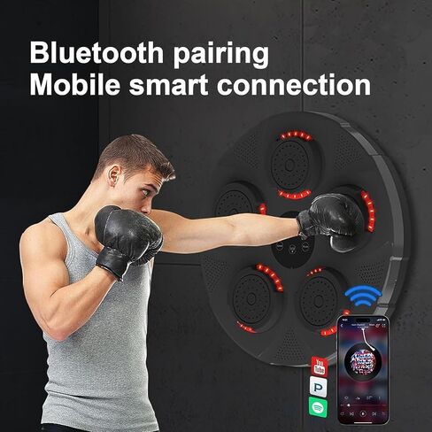 Smart Music Boxing Machine - Home Wall Mount Boxing Training Machine, Agility Training Digital Boxing Wall Target with Boxing Glove 2 Pairs of Boxing Gloves in Saudi Arabia