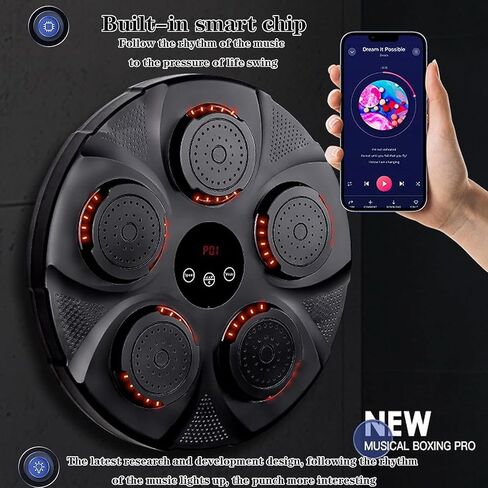 Smart Music Boxing Machine - Home Wall Mount Boxing Training Machine, Agility Training Digital Boxing Wall Target with Boxing Glove 2 Pairs of Boxing Gloves in Saudi Arabia