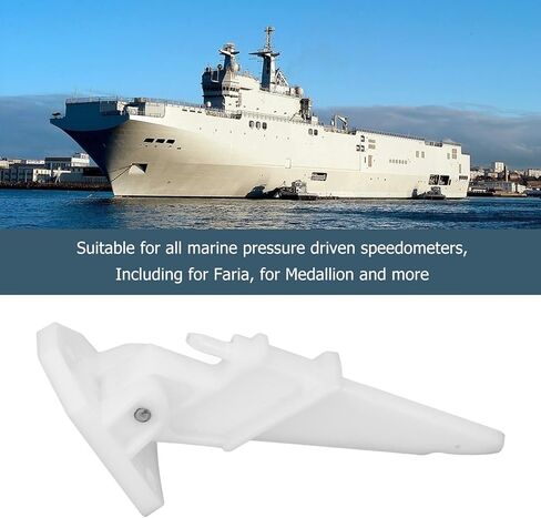 Marine Boat Speedometer Pitot Kit, ABS Gauge Pitot Tube White Universal for Yacht Boat Pressure Driven Speedometers Compatible with Marine Pressure in Kuwait