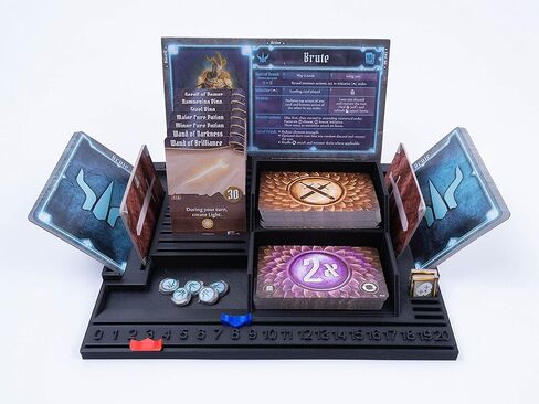 لوحات تحكم Gloomhaven Player مع جهاز تعقب الشرائح HP/XP، أسود، عبوة من 4 قطع in Kuwait