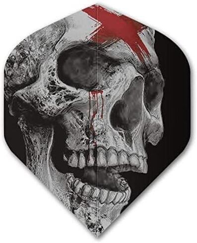 لعبة رمي السهام الأمريكية 3 مجموعات (9 رحلات طيران) Alchemy Dead Skull Standard Dart Flights - 100 ميكرون in Saudi Arabia