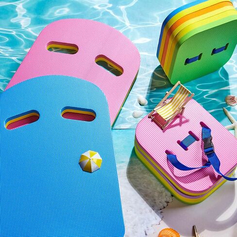 Honoson 4 Pcs Back Float Safety Swim Trainer Swimming Kickboard Set Swim Bubble Belt Floaties U Design with Hole Handle Adjustable Split Layers Back for Kids Toddler Children Adult Sport Pool in Saudi Arabia