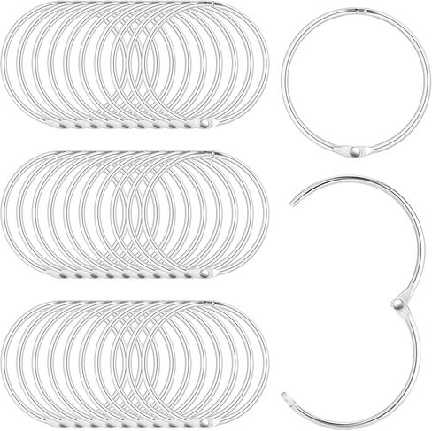 30 Pack Loose Leaf Binder Rings 2 Inch Binder Rings, Nickel-Plated Metal Rings for Index Cards, Keychain, Notebook, Reports, Loose Leaf Paper, Photo Albums in Saudi Arabia