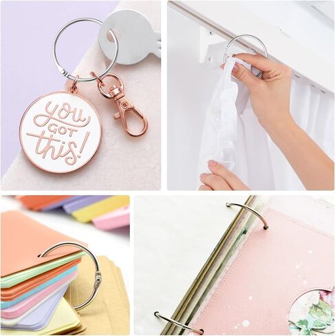 30 Pack Loose Leaf Binder Rings 2 Inch Binder Rings, Nickel-Plated Metal Rings for Index Cards, Keychain, Notebook, Reports, Loose Leaf Paper, Photo Albums in Saudi Arabia