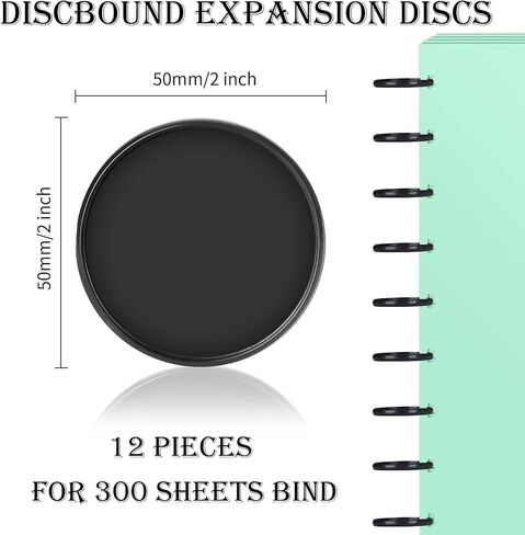 20 Pieces 2 Inch Discbound Expansion Discs Large Black Discs Binder Rings Plastic Expander Discs Book Binding Discs for DIY Notebooks and Planner Scrapbooking Supplies in Saudi Arabia