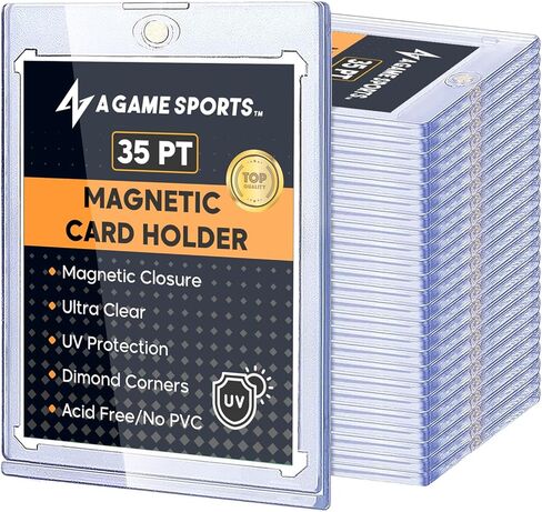 حامل البطاقة الممغنطة 35PT (25 حزمة) - حامل البطاقة بلمسة واحدة | حماة بطاقة التداول | حماة بطاقة البيسبول | حالة بطاقة التداول | واقيات البطاقات الرياضية (25) in Kuwait