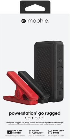 Mophie Powerstation Go Rugged Compact Car Jump Starter with Floodlight - Black in Saudi Arabia
