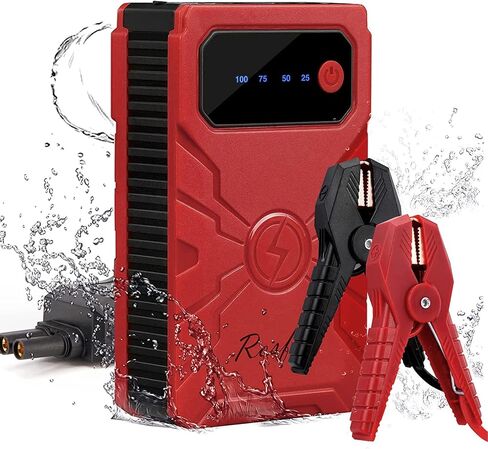 حزمة بطارية Jump Starter بقوة 2000 أمبير و12 فولت - حزمة معززة لبطارية السيارة لما يصل إلى 8.5 لتر من الغاز ومحركات ديزل سعة 6.5 لتر، وشاشة LCD لشاحن بنك الطاقة المحمول USB-C PD 65 وات in Saudi Arabia