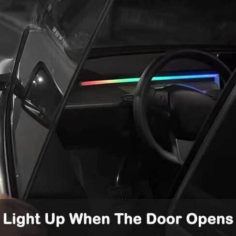 لطراز Tesla Y/3 أضواء داخلية لوحة القيادة ضوء النيون LED الإضاءة المحيطة عرض ضوء لفتة اليد لملحقات Tesla مستشعر Musica مع أضواء USB للتحكم في التطبيق in Kuwait