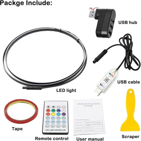 لطراز Tesla Y/3 أضواء داخلية لوحة القيادة ضوء النيون LED الإضاءة المحيطة عرض ضوء لفتة اليد لملحقات Tesla مستشعر Musica مع أضواء USB للتحكم في التطبيق in Kuwait