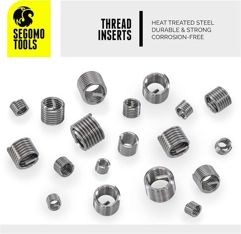 أدوات سيجومو 261 قطعة متري & SAE HSS طقم إصلاح خيط الحفر هيليكويل (M5، M6، M8، M10، M12)، (1/4، 5/16، 3/8، 7/16، 1/2 بوصة) - THREAD261 in Kuwait