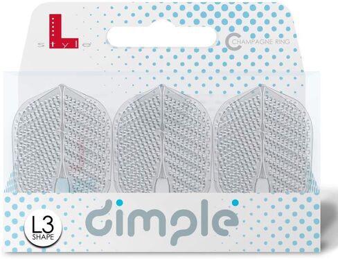 Dart Flights - L3 Pro Dimple Small Standard Shape: Molded, Plastic and Lightweight Set - Clear in Saudi Arabia