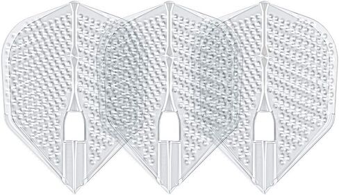Dart Flights - L3 Pro Dimple Small Standard Shape: Molded, Plastic and Lightweight Set - Clear in Saudi Arabia
