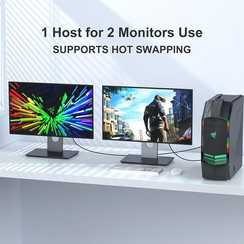 كابل DisplayPort إلى VGA بطول 3 أقدام، 2 حزمة، منفذ عرض إلى كابل منفذ VGA ذكر إلى ذكر مطلي بالذهب لأجهزة الكمبيوتر المكتبية ذات منافذ DP، والكمبيوتر المحمول لتوصيل شاشة منفذ VGA، والكمبيوتر الشخصي، والتلفزيون عالي الدقة in Kuwait