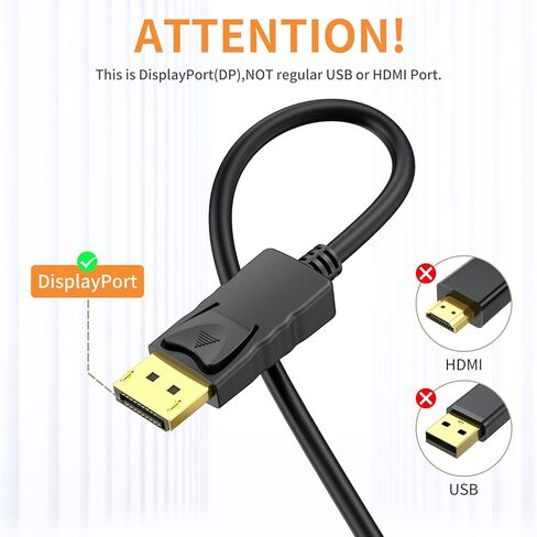 كابل DisplayPort إلى VGA بطول 3 أقدام، 2 حزمة، منفذ عرض إلى كابل منفذ VGA ذكر إلى ذكر مطلي بالذهب لأجهزة الكمبيوتر المكتبية ذات منافذ DP، والكمبيوتر المحمول لتوصيل شاشة منفذ VGA، والكمبيوتر الشخصي، والتلفزيون عالي الدقة in Kuwait