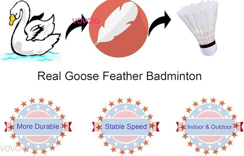 كرات الريشة المستقرة والمتينة، مناسبة للتمارين الترفيهية والتدريبات الداخلية والخارجية (6 قطع) in Kuwait