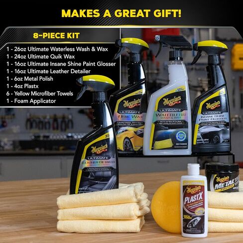 Meguiar’s Ultimate Motorcycle Starter Kit - Premium Detailing Kit that Bundles Together the Perfect Motorcycle Cleaning Products, Detailing Products, and Motorcycle Accessories to Apply and Remove in Saudi Arabia