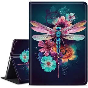 Case for Amazon Kindle Fire HD 8 & 8 Plus Tablet (12th Generation/10th Generation,2024/2022/2020 Release) 8", Slim PU Leather Cover with Smart Auto Sleep/Wake,Vintage Bookshelf