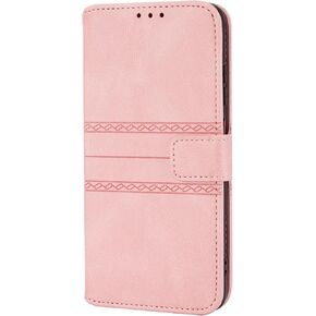 Wallet Case Designed for Google Pixel 9/Pixel 9 Pro PU Leather TPU Inner Shcokproof Flip Case Stand Function Card Holders Strong Magnetic Closure Cover - Pink
