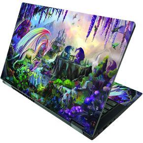 MightySkins Skin Compatible with Lenovo IdeaPad Flex 5 2-in-1 15" (2021) - Red Dragon | Protective, Durable, and Unique Vinyl Decal wrap Cover | Easy to Apply and Change Style | Made in The USA