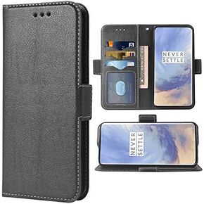Phone Case for Oneplus 7 Pro Folio Flip Wallet PU Leather Credit Card Holder Slots Heavy Duty Full Body Protection Kickstand for OnePlus7Pro 5G One Plus 1+7 1Plus OnePlus7 7Pro One+ 1 + Black