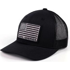American Flag Patch Rural America Adjustable Snapback Hats