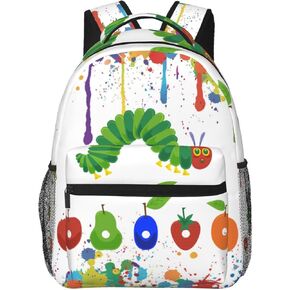 Very Hungry Caterpillar Backpack Lightweight Multifunction Casual Travel Backpacks 16"", White
