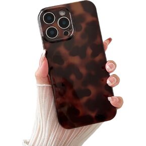 Compatible with for iPhone 14 Pro Case, Tortoise Shell Chic Amber Brown Print Leopard, Classic Soft TPU Protective Shockproof Case for iPhone 14 Pro 6.1 ''Color2