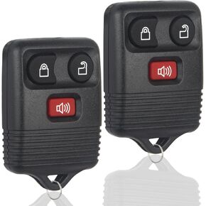 Key Fob Remote Replacement Compatible with Ford 2000-2014 E150 Escape 1998-2014 Ranger Explorer Expedition/Mazda B-Series/Mercury/Lincoln MKZ MKX CWTWB1U345 Keyless Entry Remote (2-Pack)