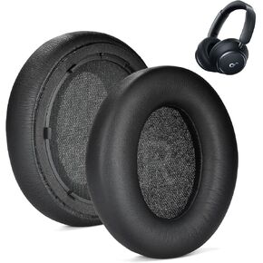 Q45 Replacement Earpads for Anker Soundcore Life Q45 Headphone, HoneTeek Ears Cushion Foam Cover with Protein &Softer Leather and Memory Foam, Leather Sleeve Earphone Earmuff(Black)