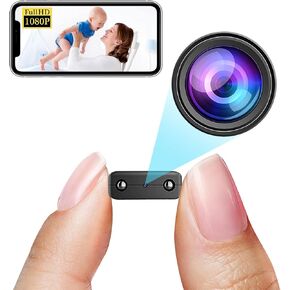 Smallest Spy Camera,Hidden Camera Detector,HD1080P Wireless WiFi Cameras for Home Security Camera with Night Vision,AI Human Motion Detection,Cloud Storage,Remote Viewing for Security iOS Android APP