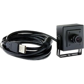ELP 2.1mm Wide Angle Low Light USB Camera for Computer Home Industrial Video System 1.3megapixel 960P 0.01lux Mini PC Camera with Metal Case UVC USB2.0 Camera USB,with 3m/9.9ft Cable for Laptop
