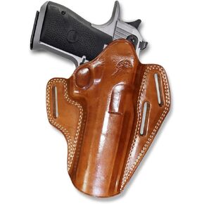 Premium The Ultimate Leather OWB Pancake Holster Fits, Desert Eagle All Calibers with 6" Barrel, Right Hand Draw, Brown Color
