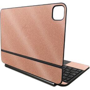 Glossy Glitter Skin Compatible With Apple Magic Keyboard for iPad Pro 11‑inch (M4) 2024 - Solid Peach - Premium 3M Vinyl Protective Wrap Decal Cover - Easy To Apply | Crafted in the USA by MightySkins
