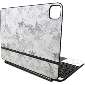 Carbon Fiber Skin Compatible with Apple Magic Keyboard for iPad Pro 11‑inch (M4) 2024 - Viper Snow - Premium 3M Vinyl Protective Wrap Decal Cover - Easy to Apply | Crafted in The USA by MightySkins