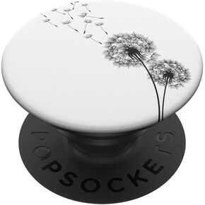 Black And White Dandelion Pop Mount Socket Cellphone Holder PopSockets PopGrip: Swappable Grip for Phones & Tablets PopSockets Adhesive PopGrip