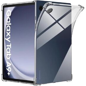 Clear Case for Samsung Galaxy Tab A9+ 11.0 inch SM-X210 Tablet,Transparent Soft Flexible TPU Gel Skin for Galaxy A9 Plus 11" X216B X218U,Shockproof Silicone Lightweight Shell Slim Black Cover