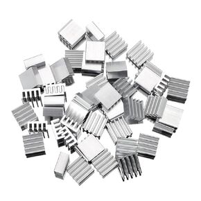 50 PCS Small Heat Sink 11x11x5mm Small Cooler Aluminum Heat Sink Set for Cooling Laptop CPU GPU VGA RAM VRAM VRM IC LED