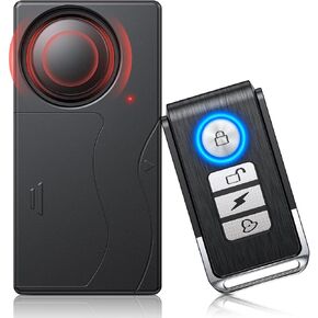 110dB Car Alarm System, Anti-Theft Vibration Alarm with 10 Levels Sensitivity Adjustable, Wireless Remote Anti Theft Device for Car, Truck, RV, E-Bike, Motorcycle