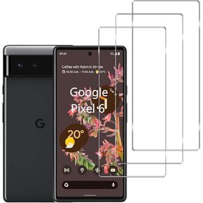 [3 Pack] Tempered Glass Screen Protector for Google Pixel 6 5G,HD Clear,9H Hardness, Anti Scratch,Compatible with Google Pixel 6 5G, Transparent