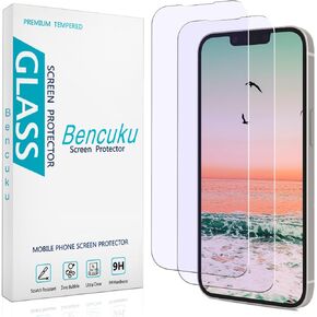 HPTech 2 Pack Screen Protector Designed for iPhone 13 Pro Max/iPhone 14 Plus 6.7-inch Anti Blue Light Tempered Glass Film, Easy to Install, Bubble Free
