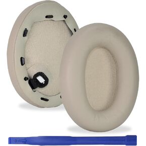 Replacement Earpads for WH-1000XM4 (WH1000XM4) Headphones, Ear Cushions with Protein Leather and Noise Isolation Foam (Silver)