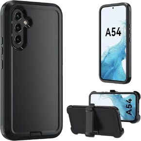 for Samsung Galaxy A54 5G case,A54 5G Heavy Duty case,[Military Grade Protective ][Shockproof] [Dropproof] [Dust-Proof], ONLY Fit Galaxy A54 5G Phone (Black)